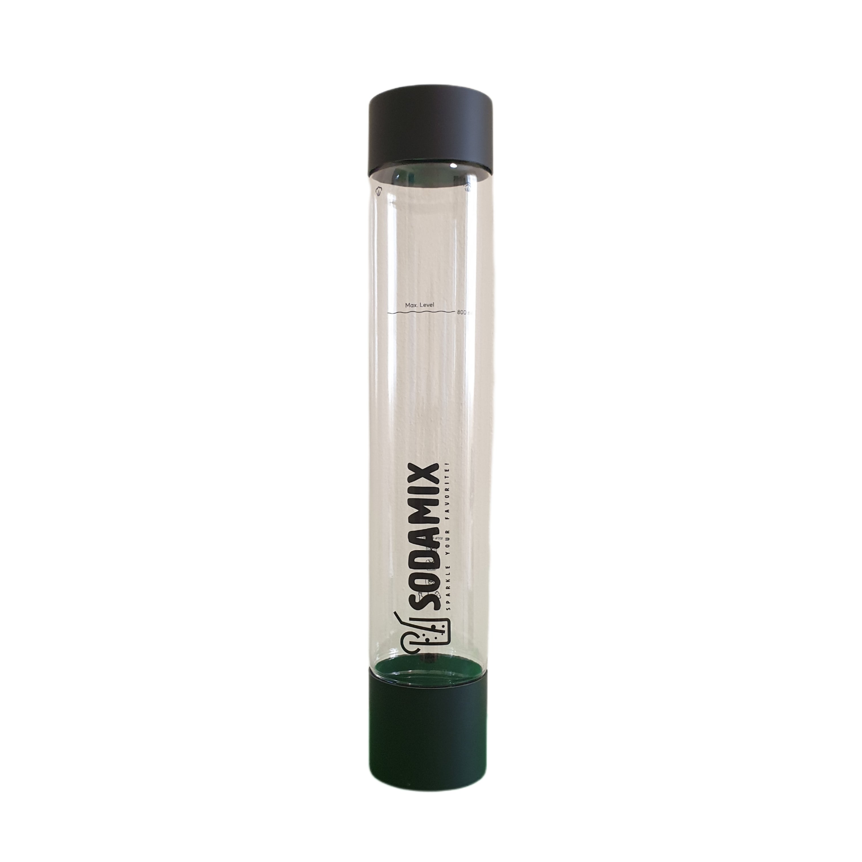 Soda Mix: Carbonating Bottle for Home Soda Making, Black